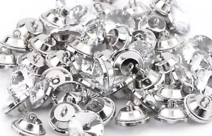 20 CRYSTAL FACETED SHANK BUTTONS, METAL SHANKS, SIZE 20mm, FAST SHIPPING - Picture 1 of 1