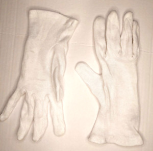 4 paia di guanti bianchi in cotone 100% - nuovi! Donna/Uomo tg. ,7,8,9,10 gloves