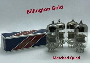 ECC81 12AT7 Billington Gold a juego cuádruple 4 piezas tubo de repuesto - Imagen 1 de 3