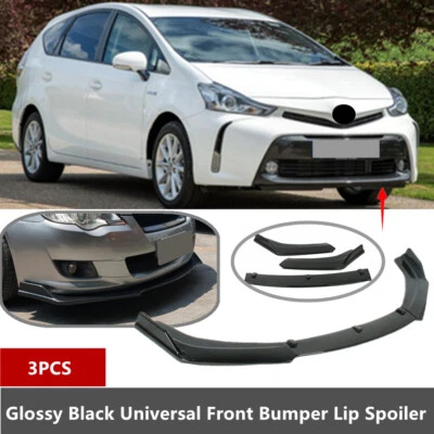 Add-on Universal Fit For 15-18 Toyota Prius v Front Bumper Lip Spoiler Splitter — 第 1/4 张图片
