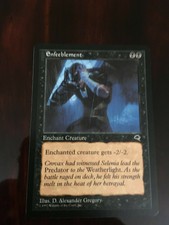 1997 Magic: The Gathering - Tempest Enfeeblement Magic Card