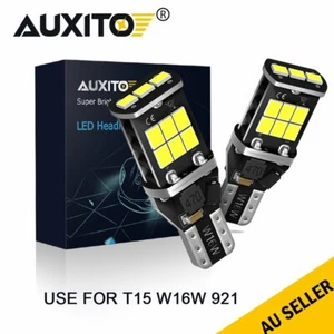 AUXITO 2X T15 921 W16W LED Backup Reverse Light CANBUS Wedge Car Globe 6000K AU - Picture 1 of 9