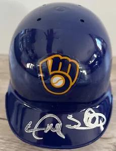 Gary Sheffield handsignierter signierter Minihelm Milwaukee Brewers Rückwurf BAS - Bild 1 von 3