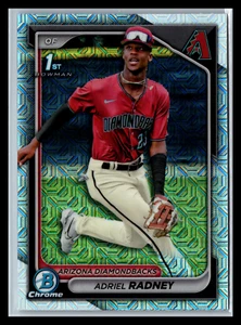 2024 Bowman Chrome #BCP-191 Adriel Radney Mega Box Mojo Refractor 1st Bowman - Bild 1 von 2