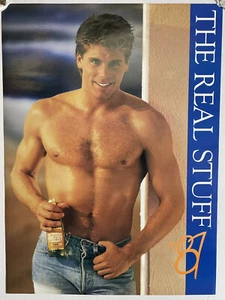 California Cooler Poster Vintage 1987 The Real Stuff Sexy Guy Male Model She Shed - Bild 1 von 6