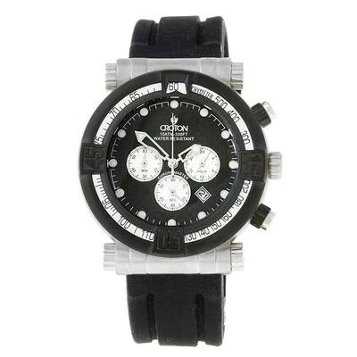 NUEVO RELOJ DEPORTIVO CRONÓGRAFO CROTON CC311196BSBK PARA HOMBRE NEGRO FIBRA DE CARBONO Foto 1 de 4