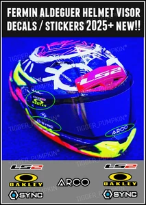 Visor Decals Stickers for Fermin Aldeguer Helmet - Picture 1 of 1