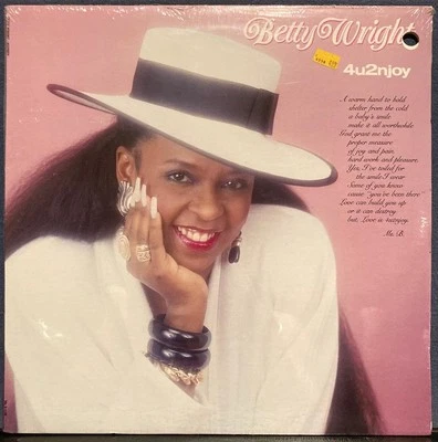 BETTY WRIGHT 4U2NJOY~SEALED ORIG 1989 Ms.B RECORDS LP 3308~HOLE-PUNCH~SOUL~VOCAL - Image 1 of 3