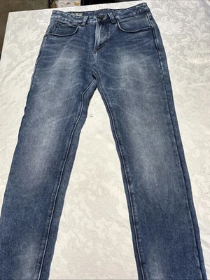 Jeans Armani para Hombres W30 L30 Pierna Recta Azul Denim Cremallera Mosca Algodón AJ Foto 1 de 4