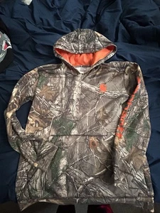 NWOT Carhartt Camo Hoodie Hunting Sweatshirt Youth X Large 18/20 real tree S  - Picture 1 of 6