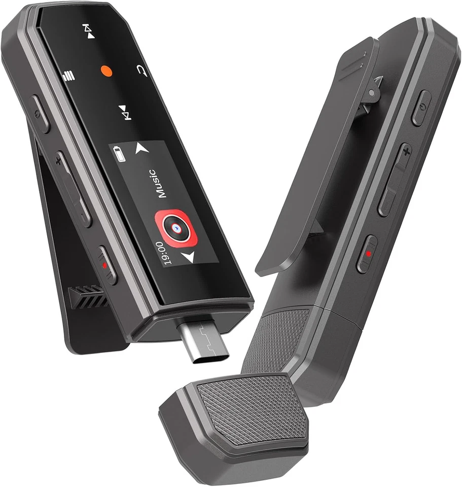 RUIZU 64GB Type-C USB MP3 Player with Bluetooth 5.3, Clip Portable Music Player - Image 1 of 4