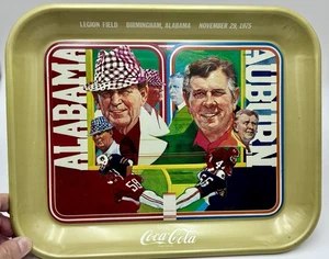 Vintage Coca Cola Bear Bryant Shug Jordan Alabama Auburn Commemorative Tray 1975 - Picture 1 of 6
