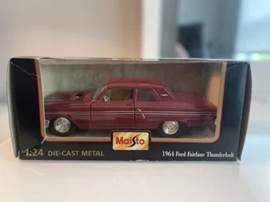 Maisto 1964 Fairlane Thunderbolt 1/24 Diecast Car Burgundy Special Edition Nice - Picture 1 of 6