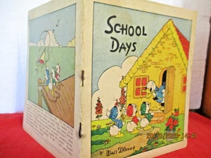 SCHOOL DAYS by WALT DISNEY small vintage softcover 1939 - Picture 1 of 4