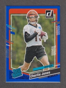2023 Panini Donruss - #317 Charlie Jones [Press Proof Blue] Rated Rookie Card RC - Picture 1 of 2