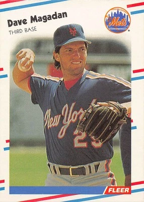 Dave Magadan 1988 Fleer 141 New York Mets BASEBALL Card - Image 1 of 2