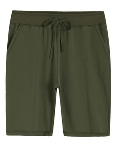 Women's Soft Knit Bermuda Shorts with Pockets XL Army Green - Picture 1 of 5