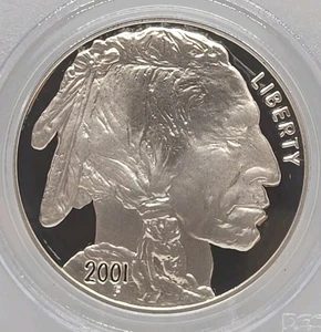 2001-P Buffalo Silver Dollar PCGS PR69DCAM - Picture 1 of 4