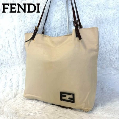 FENDI Bolso de Mano Logo Blanco Marfil 1006 Foto 1 de 4
