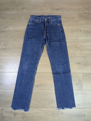 Vintage 1996 Levi's 501 Jeans Straight Regular Dark Wash W29 L32 Made In UK - Image 1 of 4