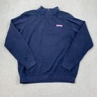 Vineyard Vines Pullover Knit Sweatshirt Men's Size M Navy Long Sleeve 1/4 Zip