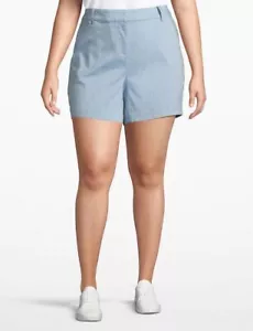 Pantalones cortos chinos Lane Bryant Chambray 24 - Imagen 1 de 3
