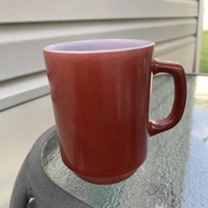 Fire King D Handled Brown Glass Coffee Mug #301 Excellent Condition Vintage - Picture 1 of 4
