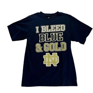 Adidas Notre Dame "I Bleed Blue And Gold" Men's T-Shirt Medium Fighting Irish - Picture 1 of 5