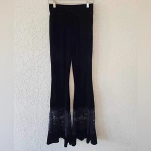 Killstar Cult Luxury Sheer Lace Flare Bottom Pull-on Women’s Pants Sz Med - Picture 1 of 7