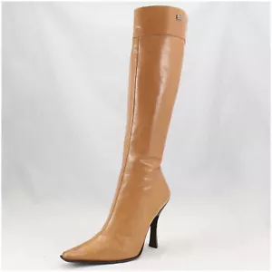 Botas Buffalo T. 40 tacón alto botas de cuero beige/coñac (#3965) - Imagen 1 de 6