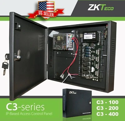 ZK Access Control C3 serie TCP/IP RS485 ZKteco IP-based Door Panel/w Power. USA
