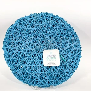 Sigrid Olsen 100% Paper Placemats 15” Round Set Of 8 Blue New - Picture 1 of 6