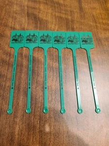 Lot Of 6 KENTUCKY DERBY Swizzle Stick Drink Stirrer Spir-It USA 1991 Green 5" - Picture 1 of 2