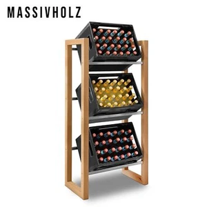 AE GÜNTHER®️ Getränkekistenregal Kistenregal Holz Getränkekistenhalter 3 Kisten - Bild 1 von 6