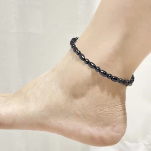 Weight Loss Black Stone Light Magnetic Therapy Bracelet or Anklet Natural Stone, - Bild 1 von 12