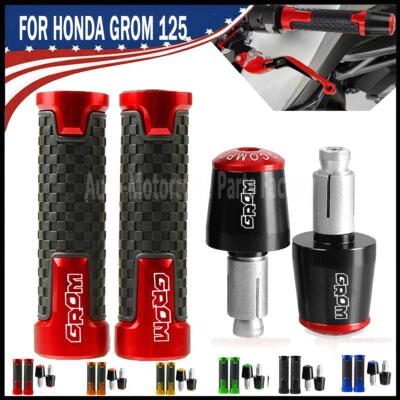 NEW Style Rubber Handlebar and Hand Grips End Caps FOR HONDA GROM 125 2014-2025 Foto 1 de 4