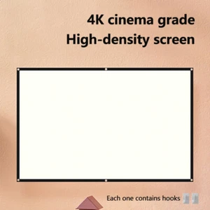 84 100 120 Inch 16:9 3:4 Projector Screen Curtain HD Display Screen Home Cin _fl - Photo 1/23
