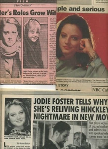 Jodie Foster seltene Sammlung 11 Ausschnitte 1987-1989; Archiv der 80er Jahre - Bild 1 von 2