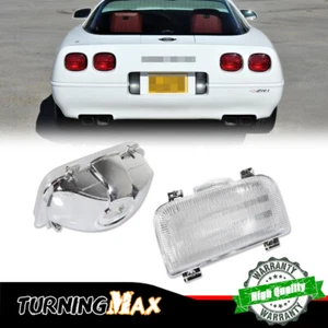 For 1991-96 Corvette C4 Rear Tailgate Reverse Backup Lights Frosted Clear Lenses - Picture 1 of 8
