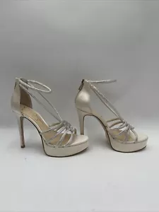 Jessica Simpson Women's Suvrie Ankle Strap Platform Sandal Beige Size 7.5M - Picture 1 of 5
