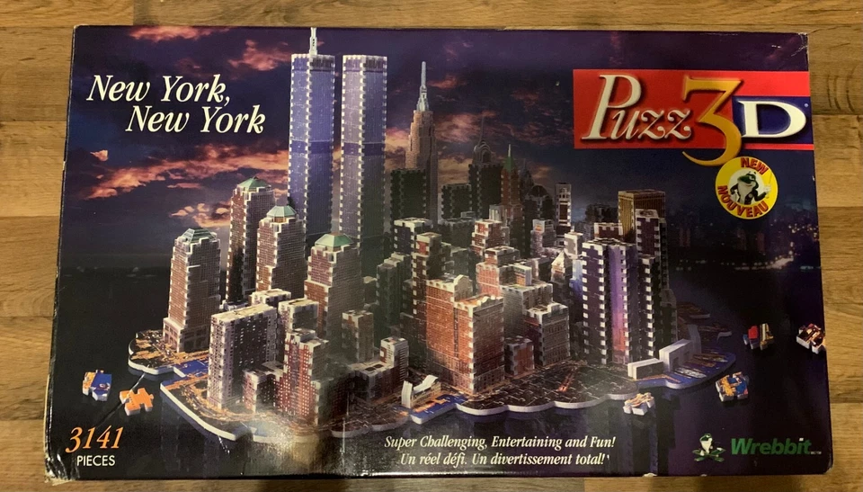 Puzz 3D New York, New York 3141 Piece Puzzle Pre-9/11 NYC Skyline - Unused Read - Image 1 of 3