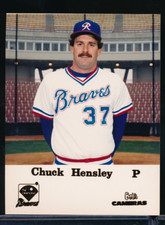 1987 Richmond Braves Team issue Photo card Chuck Hensley 4x5 Bob's Camera's *