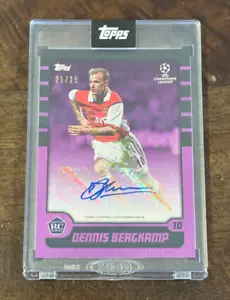 2024 Topps Lost Rookie Card DENNIS BERGKAMP Auto Autograph Purple /25 Arsenal FC - Bild 1 von 2