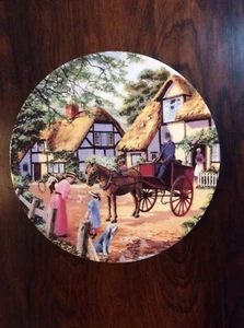 ROYAL DOULTON THE POSTMAN Ltd. EDITION PLATE FINE CHINA COUNTRY DELIVERIES VGC - Picture 1 of 2