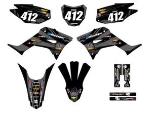 2019-2023 CRF 250 F MAYHEM Black Senge Graphics Kit Compatible with Honda - Picture 1 of 10