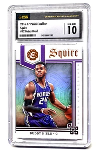 2016-17 Panini Excalibur Squire 12 Buddy Hield Kings CSG 10 GEM MINT - Bild 1 von 3