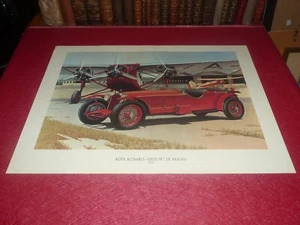 Automobile 'Alfa Romeo 2300 1931' Litho Offset Color Ca 1980 59X44 Cm Paul Bracq - Picture 1 of 9