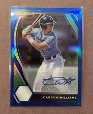 2021 Panini  Draft Picks Carson Williams #28 AUTO Blue Prizm /99 REDUCED!!