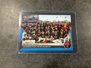 PHILLIES 2022 TOPPS NOW CARD TEAM ADVANCES TO NLCS Blue Parallel 40/49 NEW - Picture 1 of 1
