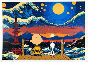 DEATH NYC 45cmx32cm Lt ED Signed Graffiti Pop Art Print, Snoopy Tokyo, COA - Picture 1 of 2